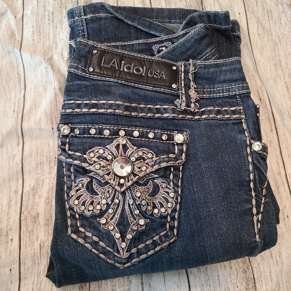 LA Idol Jeans- Stretch butt hugging-size 3 - Picture 7 of 8